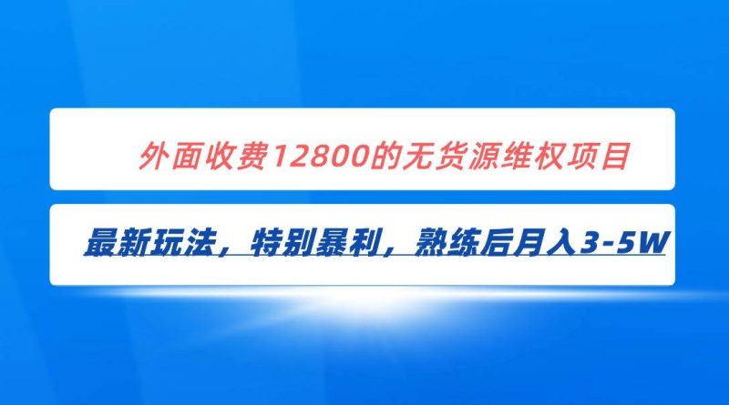 全网首发！外面收费12800的无货源维权最新暴利玩法，轻松月入3-5W网赚项目-副业赚钱-互联网创业-独家轻创IP星泽云创