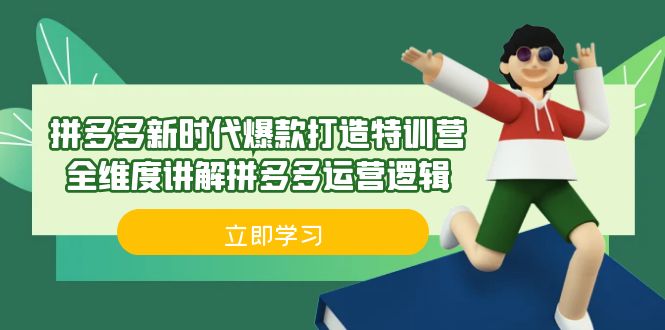 拼多多·新时代爆款打造特训营，全维度讲解拼多多运营逻辑（21节课）网赚项目-副业赚钱-互联网创业-独家轻创IP星泽云创