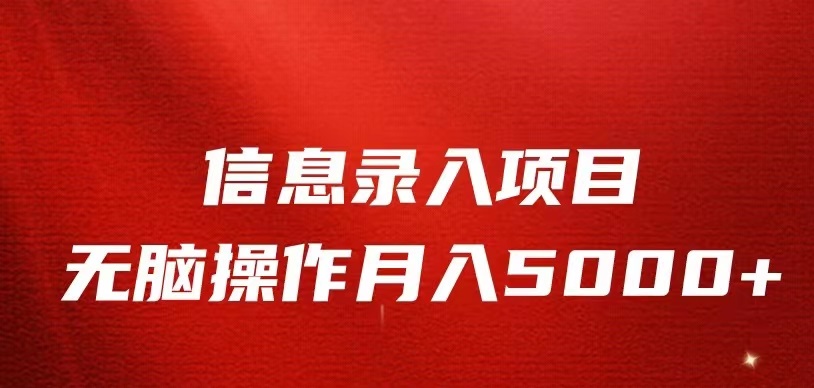 信息录入返佣项目，小白无脑复制粘贴，月入5K+网赚项目-副业赚钱-互联网创业-独家轻创IP星泽云创