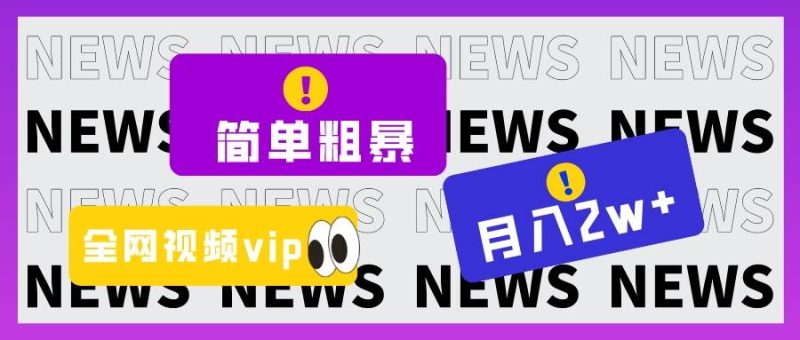 简单粗暴零成本，高回报，全网视频VIP掘金项目，月入2万＋网赚项目-副业赚钱-互联网创业-独家轻创IP星泽云创