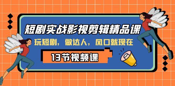 短剧实战影视剪辑精品课，玩短剧，做达人，风口就现在网赚项目-副业赚钱-互联网创业-独家轻创IP星泽云创