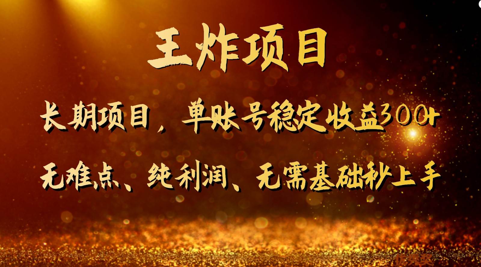 王炸项目！单账号稳定收益300+，适合长期操作的副业兼职。网赚项目-副业赚钱-互联网创业-独家轻创IP星泽云创