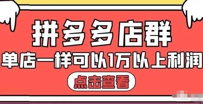 拼多多店群单店一样可以产出1万5以上利润【付费文章】网赚项目-副业赚钱-互联网创业-独家轻创IP星泽云创