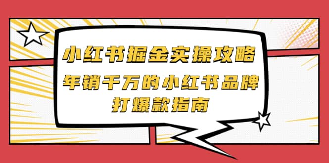 小红书掘金实操攻略，年销千万的小红书品牌打爆款指南网赚项目-副业赚钱-互联网创业-独家轻创IP星泽云创