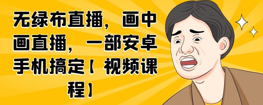 无绿布直播，画中画直播，一部安卓手机搞定【视频课程】网赚项目-副业赚钱-互联网创业-独家轻创IP星泽云创