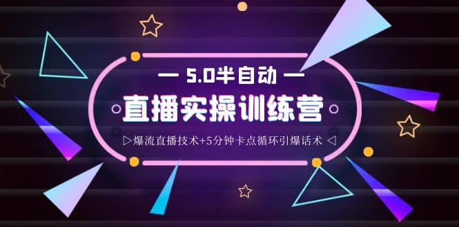 蚂蚁·5.0半自动直播2345打法，半自动爆流直播技术+5分钟卡点循环引爆话术网赚项目-副业赚钱-互联网创业-独家轻创IP星泽云创