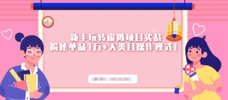 新手玩转虚拟项目实战，揭秘单品1万+大类目操作模式【视频课程】网赚项目-副业赚钱-互联网创业-独家轻创IP星泽云创