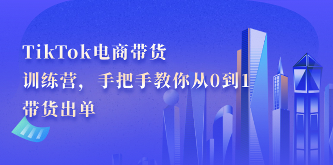 TikTok电商带货训练营，手把手教你从0到1带货出单网赚项目-副业赚钱-互联网创业-独家轻创IP星泽云创