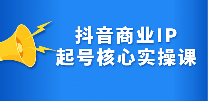 抖音商业IP起号核心实操课，带你玩转算法，流量，内容，架构，变现网赚项目-副业赚钱-互联网创业-独家轻创IP星泽云创