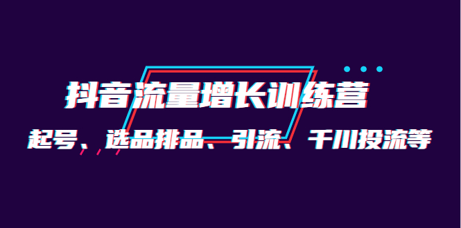 月销1.6亿实操团队·抖音流量增长训练营：起号、选品排品、引流 千川投流等网赚项目-副业赚钱-互联网创业-独家轻创IP星泽云创