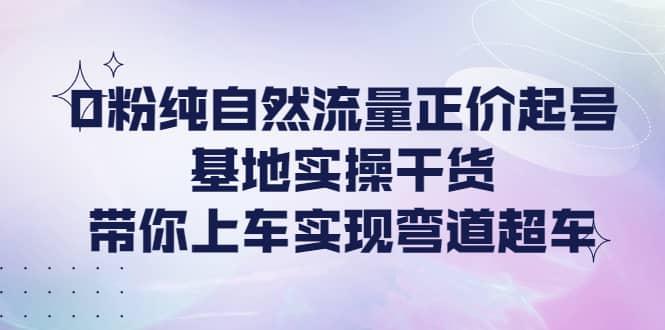 0粉纯自然流量正价起号基地实操干货，带你上车实现弯道超车网赚项目-副业赚钱-互联网创业-独家轻创IP星泽云创