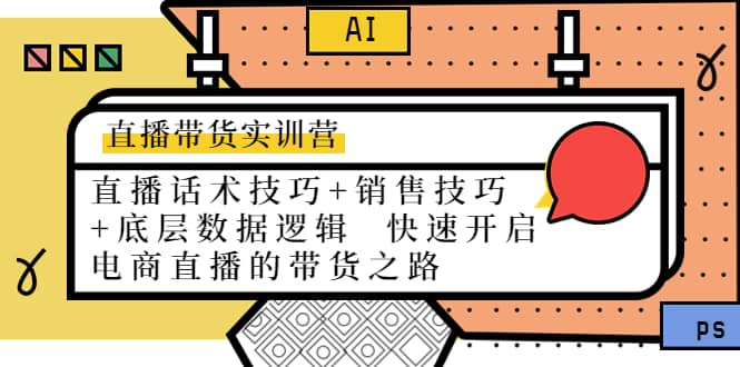 直播带货实训营：话术技巧+销售技巧+底层数据逻辑 快速开启直播带货之路网赚项目-副业赚钱-互联网创业-独家轻创IP星泽云创