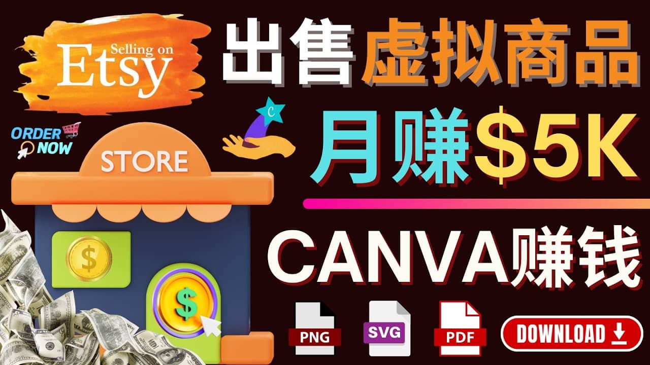 通过Etsy出售Canva模板，操作简单，收益高，月赚5000美元网赚项目-副业赚钱-互联网创业-独家轻创IP星泽云创