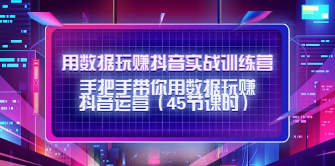 用数据玩赚抖音实战训练营：手把手带你用数据玩赚抖音运营（45节课时）网赚项目-副业赚钱-互联网创业-独家轻创IP星泽云创