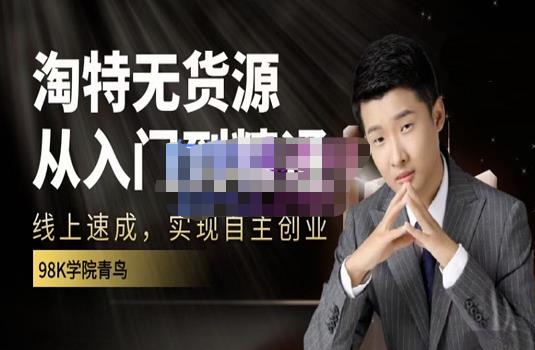 98k学院的淘特无货源线上速成课，从入门到精通，让你最小投入，最高回报网赚项目-副业赚钱-互联网创业-独家轻创IP星泽云创