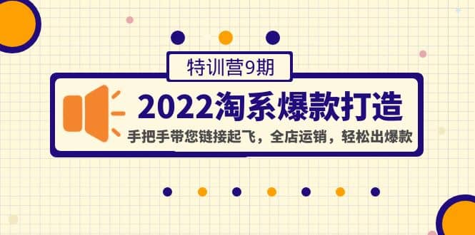 2022淘系爆款打造特训营9期：手把手带您链接起飞，全店运销，轻松出爆款网赚项目-副业赚钱-互联网创业-独家轻创IP星泽云创