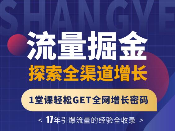 张琦流量掘金探索全渠道增长，1堂课轻松GET全网增长密码网赚项目-副业赚钱-互联网创业-独家轻创IP星泽云创