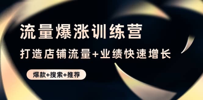 流量爆涨训练营：打造店铺流量+业绩快速增长 (爆款+搜索+推荐)网赚项目-副业赚钱-互联网创业-独家轻创IP星泽云创