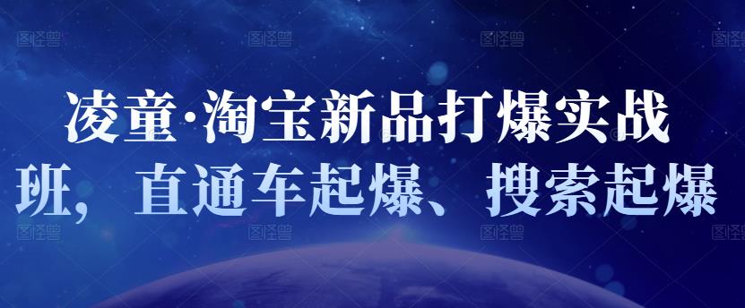 凌童·淘宝新品打爆实战班，直通车起爆、搜索起爆网赚项目-副业赚钱-互联网创业-独家轻创IP星泽云创
