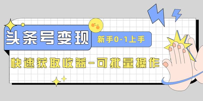 2023头条号实操变现课：新手0-1轻松上手，快速获取收益-可批量操作网赚项目-副业赚钱-互联网创业-独家轻创IP星泽云创