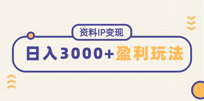 资料IP变现，持续性盈利玩法网赚项目-副业赚钱-互联网创业-独家轻创IP星泽云创