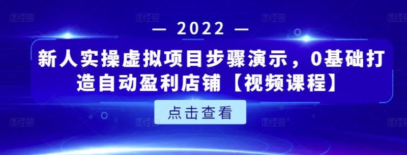 新人实操虚拟项目步骤演示，0基础打造自动盈利店铺【视频课程】网赚项目-副业赚钱-互联网创业-独家轻创IP星泽云创