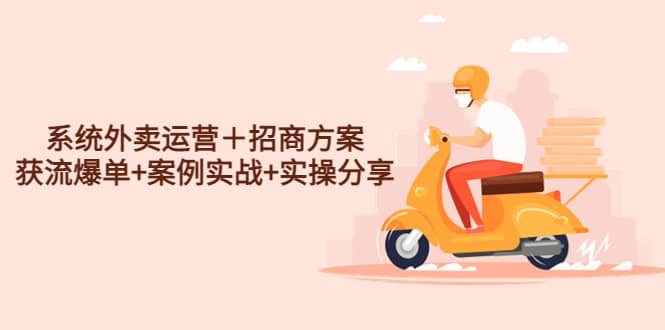 系统外卖运营＋招商方案，获流爆单+案例实战+实操分享网赚项目-副业赚钱-互联网创业-独家轻创IP星泽云创