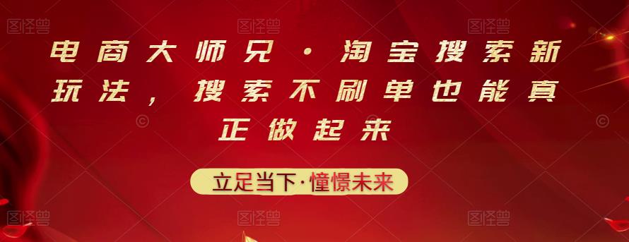 电商大师兄·淘宝搜索新玩法，搜索不刷单也能真正做起来网赚项目-副业赚钱-互联网创业-独家轻创IP星泽云创