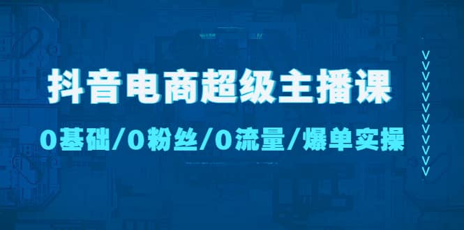 抖音电商超级主播课：0基础、0粉丝、0流量、爆单实操网赚项目-副业赚钱-互联网创业-独家轻创IP星泽云创