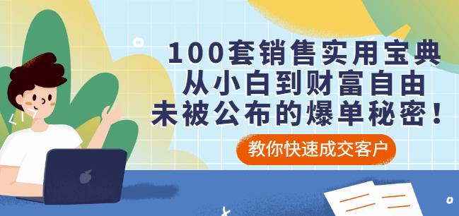 100套销售实用宝典：从小白到财富自由，未被公布的爆单秘密！网赚项目-副业赚钱-互联网创业-独家轻创IP星泽云创