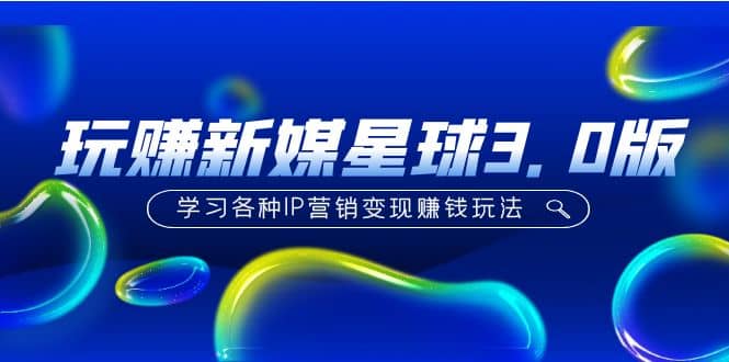《玩赚新媒星球3.0版》学习各种IP营销变现玩法（价值498）网赚项目-副业赚钱-互联网创业-独家轻创IP星泽云创