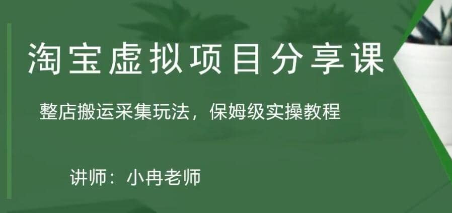 淘宝虚拟整店搬运采集玩法分享课：整店搬运采集玩法，保姆级实操教程网赚项目-副业赚钱-互联网创业-独家轻创IP星泽云创