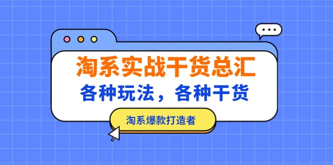 淘系实战干货总汇：各种玩法，各种干货，淘系爆款打造者网赚项目-副业赚钱-互联网创业-独家轻创IP星泽云创