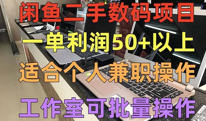 闲鱼二手数码项目，个人副业低保收入，工作室批量放大操作网赚项目-副业赚钱-互联网创业-独家轻创IP星泽云创