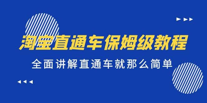 淘宝直通车保姆级教程，全面讲解直通车就那么简单网赚项目-副业赚钱-互联网创业-独家轻创IP星泽云创