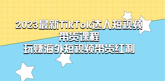 2023最新TikTok·达人短视频带货课程，玩赚海外短视频带货·红利网赚项目-副业赚钱-互联网创业-独家轻创IP星泽云创
