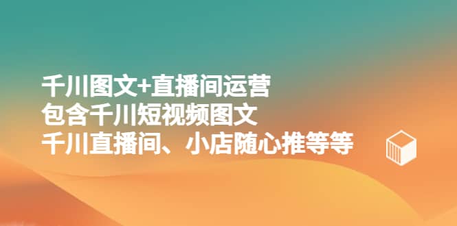 千川图文+直播间运营，包含千川短视频图文、千川直播间、小店随心推等等网赚项目-副业赚钱-互联网创业-独家轻创IP星泽云创