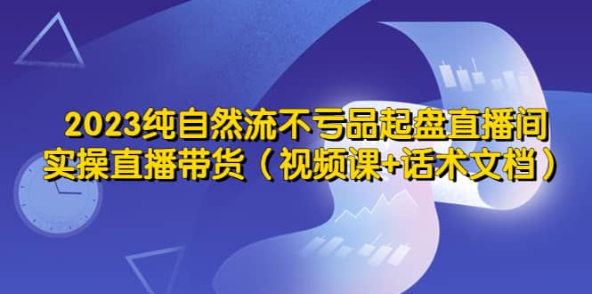 2023纯自然流不亏品起盘直播间，实操直播带货（视频课+话术文档）网赚项目-副业赚钱-互联网创业-独家轻创IP星泽云创