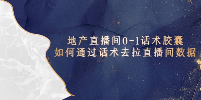 地产-直播间0-1话术胶囊，知道怎么通过话术去拉直播间数据网赚项目-副业赚钱-互联网创业-独家轻创IP星泽云创