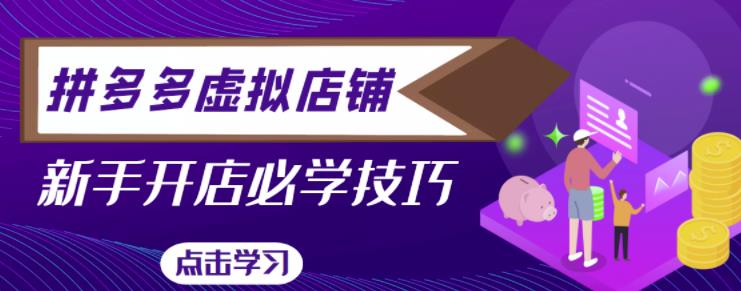 拼多多虚拟店铺，新手开网店注册自动发货教程网赚项目-副业赚钱-互联网创业-独家轻创IP星泽云创