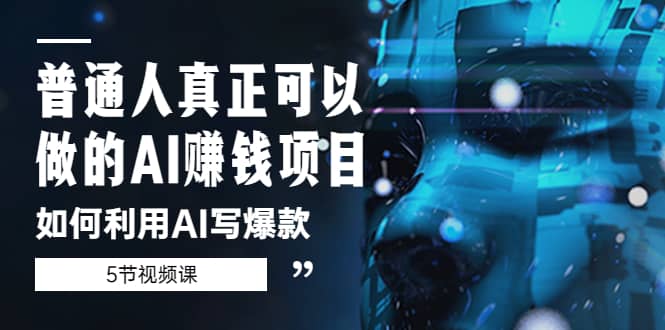 普通人真正可以做的AI赚钱项目-如何利用AI写爆款（5节视频课）网赚项目-副业赚钱-互联网创业-独家轻创IP星泽云创
