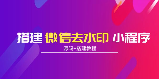 搭建微信去水印小程序 带流量主【源码+搭建教程】网赚项目-副业赚钱-互联网创业-独家轻创IP星泽云创