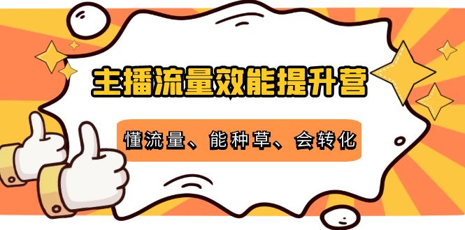 主播流量效能提升营：懂流量、能种草、会转化，清晰明确方法规则网赚项目-副业赚钱-互联网创业-独家轻创IP星泽云创