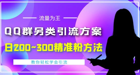 价值888的QQ群另类引流方案，半自动操作日200~300精准粉方法【视频教程】网赚项目-副业赚钱-互联网创业-独家轻创IP星泽云创