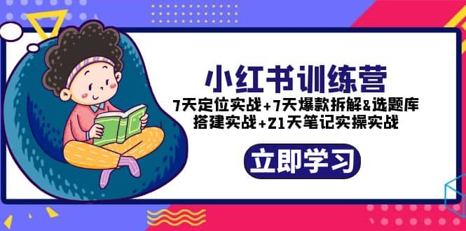 小红书训练营：7天定位实战+7天爆款拆解+选题库搭建实战+21天笔记实操实战网赚项目-副业赚钱-互联网创业-独家轻创IP星泽云创