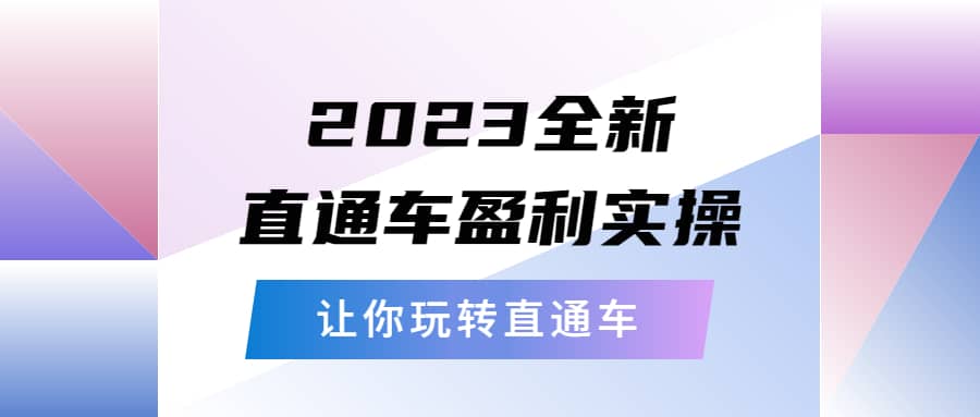 2023全新直通车·盈利实操：从底层，策略到搭建，让你玩转直通车网赚项目-副业赚钱-互联网创业-独家轻创IP星泽云创