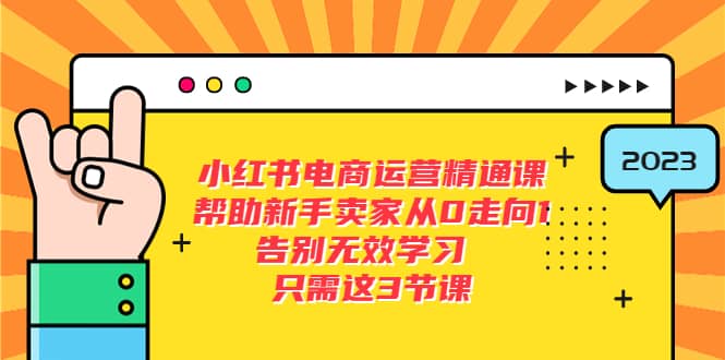 小红书电商·运营精通课，帮助新手卖家从0走向1 告别无效学习（7节视频课）网赚项目-副业赚钱-互联网创业-独家轻创IP星泽云创