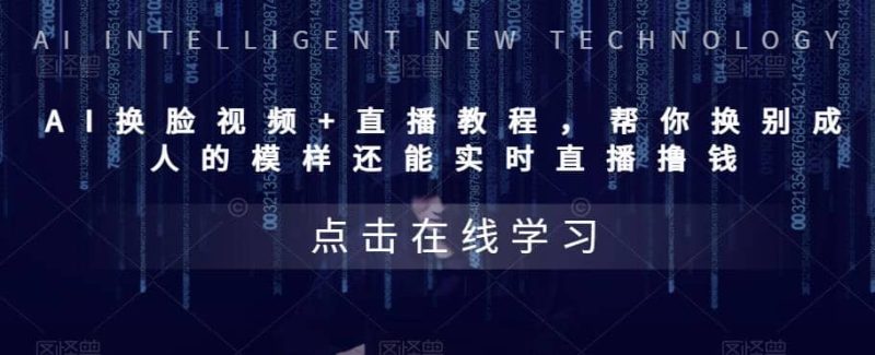 AI换脸视频+直播教程 帮你换成别人的模样还能实时直播撸钱 (教程+配套资料)网赚项目-副业赚钱-互联网创业-独家轻创IP星泽云创