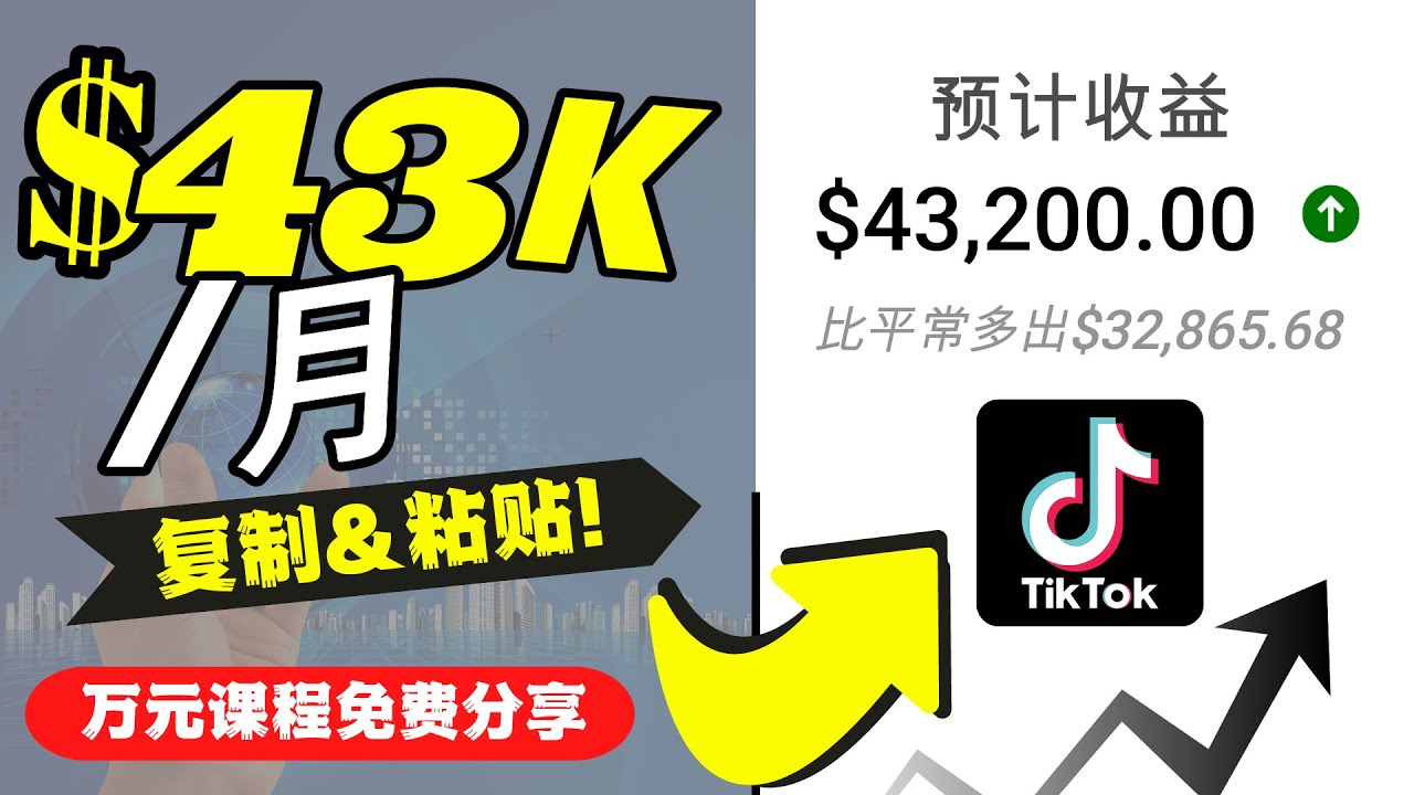 2022抖音国际版Tiktok赚钱项目：每天上传一个视频就轻松月入$43200网赚项目-副业赚钱-互联网创业-独家轻创IP星泽云创