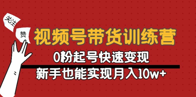 视频号带货训练营：0粉起号快速变现，新手也能实现月入10w+网赚项目-副业赚钱-互联网创业-独家轻创IP星泽云创